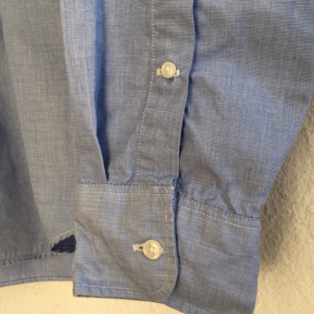 J. Crew Button Down Denim Chambray, M, Slim Fit - Picture 4 of 10